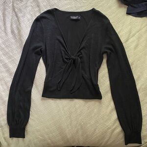 Abercrombie & Fitch Cozy Long sleeve sweater top with tie